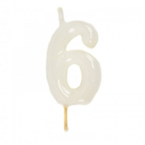 Vela Número 6 Branco